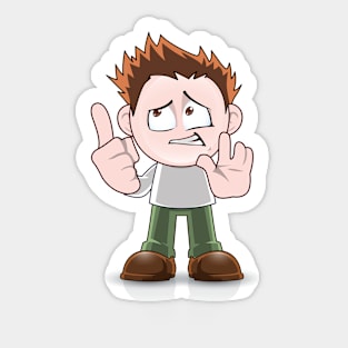 the cute  kid wondering t-shirt Sticker